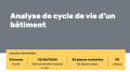 Analyse de cycle de vie d'un bâtiment