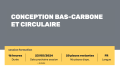 CONCEPTION BAS-CARBONE ET CIRCULAIRE